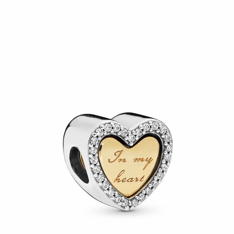 Pandora In My Heart Charm Clearance NZ, Sterling Silver (456310-AHE)